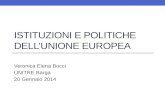 ISTITUZIONI E POLITICHE DELLUNIONE EUROPEA Veronica Elena Bocci UNITRE Barga 20 Gennaio 2014.