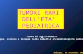 TUMORI RARI DELLETA PEDIATRICA Corso di aggiornamento Biologia, clinica e terapia delle malattie oncoematologiche pediatriche Bologna, 25 novembre 2004.