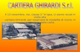 Il 13 novembre, noi, classe 2^A igea, ci siamo recati in visita alla cartiera Ghirardi, per osservare le modalità di riciclo, in particolare della carta.