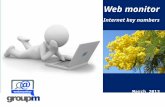 Web monitor Internet key numbers March 2013. March 2013: highlights A Marzo 2013 gli italiani online sono 14,8 milioni su base giornaliera e 29,3 milioni.