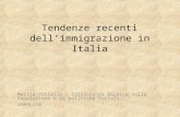 Tendenze recenti dellimmigrazione in Italia Mattia Vitiello – Istituto di Ricerca sulla Popolazione e le politiche Sociali IRPPS-CNR.