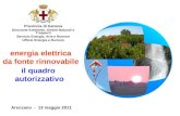 Provincia di Genova Direzione Ambiente, Ambiti Naturali e Trasporti Servizio Energia, Aria e Rumore Ufficio Energia e Rumore Arenzano - 13 maggio 2011.