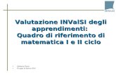 Valutazione INValSI degli apprendimenti: Quadro di riferimento di matematica I e II ciclo Stefania Pozio Gruppo di lavoro SNV.
