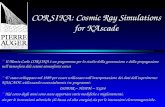 CORSIKA: Cosmic Ray Simulations for KAscade Il Monte Carlo CORSIKA è un programma per lo studio della generazione e della propagazione nellatmosfera deli.