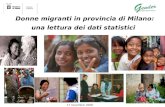 Donne migranti in provincia di Milano: una lettura dei dati statistici 17 novembre 2008.