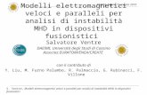 ET2010, Napoli 11 giugno 2010 S. Ventre, Modelli elettromagnetici veloci e paralleli per analisi di instabilità MHD in dispositivi fusionistici Modelli.