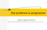 Dal problema al programma Unità di apprendimento Tratte da moduli presentati dalle prof.sse Piera De Maio e Maria Cantone – PNFI TICPiera De MaioMaria.