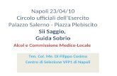 Napoli 23/04/10 Circolo ufficiali dellEsercito Palazzo Salerno - Piazza Plebiscito Sii Saggio, Guida Sobrio Alcol e Commissione Medico-Locale Ten. Col.