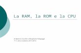 La RAM, la ROM e la CPU di Beatrice Cecchini e Margherita Pelagagge 1° E anno scolastico 2011/2012.