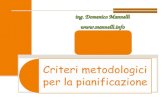 Criteri metodologici per la pianificazioneing. Domenico Mannelli .