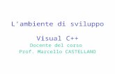 L’ambiente di sviluppo Visual C++ Docente del corso Prof. Marcello CASTELLANO.