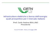 Infrastrutture elettriche e borsa dell’energia: quali prospettive per il mercato italiano Prof. Carlo Andrea BOLLINO Presidente Forum PA 2004 – Roma, 14.