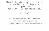 1 Global Service: un terreno di crescita per l’impresa cooperativa (Roma 10 – 11 dicembre 2002) U. SANTI L’importanza del flusso informativo per la valutazione.