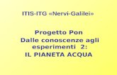 ITIS-ITG «Nervi-Galilei» Progetto Pon Dalle conoscenze agli esperimenti 2: IL PIANETA ACQUA.