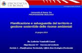 Pianificazione e salvaguardia del territorio e gestione sostenibile delle risorse ambientali 10 giugno 2014 Dr. Lodovico Vannicelli Casoni Dipartimento.