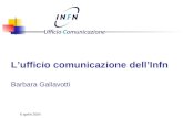 6 aprile 2004 L’ufficio comunicazione dell’Infn Barbara Gallavotti.