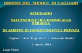 Cagliari - Sala “Pippo Orrù” - Ordine dei Medici 5 Aprile 2014 Luigi Floris ORDINE DEI MEDICI DI CAGLIARI SEMINARIO VALUTAZIONE DEL DANNO ALLA PERSONA.
