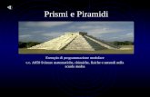 Prismi e Piramidi Esempio di programmazione modulare c.c. A059 Scienze matematiche, chimiche, fisiche e naturali nella scuola media.
