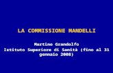 LA COMMISSIONE MANDELLI Martino Grandolfo Istituto Superiore di Sanità (fino al 31 gennaio 2008)