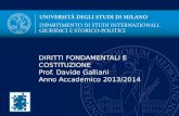 DIRITTI FONDAMENTALI E COSTITUZIONE Prof. Davide Galliani Anno Accademico 2013/2014.