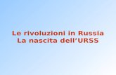 Le rivoluzioni in Russia La nascita dell’URSS. La Russia tra ’800 e ’900: situazione economica, politica e sociale.