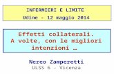 Effetti collaterali. A volte, con le migliori intenzioni … Nereo Zamperetti ULSS 6 - Vicenza INFERMIERI E LIMITE Udine - 12 maggio 2014.