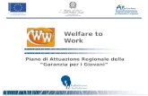 Piano di Attuazione Regionale della “Garanzia per i Giovani” Welfare to Work.