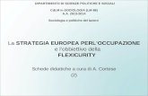 DIPARTIMENTO DI SCIENZE POLITICHE E SOCIALI CdLM in SOCIOLOGIA (LM-88) A.A. 2013-2014 Sociologia e politiche del lavoro La STRATEGIA EUROPEA PERL’OCCUPAZIONE.