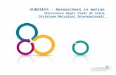 EURAXESS – Researchers in motion Universita degli Studi di Siena Divisione Relazioni Internazionali.