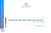 Riforma del mercato del lavoro Massimo Crosta 25 luglio 2012.