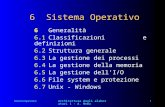 Sistema Operativo Architettura degli elaboratori 1 - A. Memo 283 6 Sistema Operativo 6Generalità 6.1Classificazioni e definizioni 6.2Struttura generale.