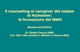 Il counseling al caregiver del malato di Alzheimer: la formazione del MMG Mantova 21/10/2011 Dr. Bettini Fausto MMG D.S. RSA Villa Aurelia S. Michele in.