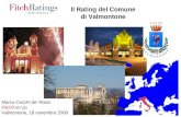 Il Rating del Comune di Valmontone Marco Cecchi de’ Rossi FitchRatings Valmontone, 18 novembre 2008.