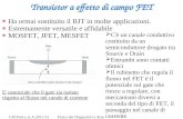 LM Fisica A.A.2011/12Fisica dei Dispositivi a Stato Solido - F. De Matteis Transistor a effetto di campo FET Ha ormai sostituito il BJT in molte applicazioni.