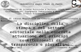 Università degli Studi di Pavia ------------------------------------------- Dipartimenti di Scienze Politiche e Sociali, Studi Umanistici, Giurisprudenza,
