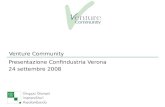 Venture Community Presentazione Confindustria Verona 24 settembre 2008.