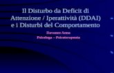 Il Disturbo da Deficit di Attenzione / Iperattività (DDAI) e i Disturbi del Comportamento Davanzo Anna Psicologa – Psicoterapeuta.