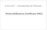 C.S.I.A.F. - Università di Firenze Posta Elettronica Certificata (PEC)