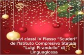Allievi classi IV Plesso “Scuderi” dell’Istituto Compresivo Statale “Luigi Pirandello” di Linguaglossa.