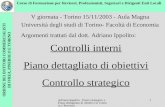 Adriano Ippolito - Piano strategico e Piano dettagliato di obiettivi in Comuni e Province 1 Controlli interni Piano dettagliato di obiettivi Controllo.