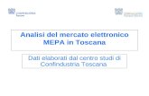 Analisi del mercato elettronico MEPA in Toscana Dati elaborati dal centro studi di Confindustria Toscana.
