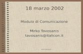 Www.italicon.it 18 marzo 2002 Modulo di Comunicazione Mirko Tavosanis tavosanis@italicon.it.