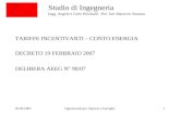 05/05/2007Opportunità per Imprese e Famiglie1 Studio di Ingegneria Ingg. Angelo e Carlo Perciballi - Per. Ind. Maurizio Susanna TARIFFE INCENTIVANTI –