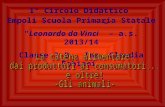 1° Circolo Didattico Empoli Scuola Primaria Statale “Leonardo da Vinci” – a.s. 2013/14 Classe 3 a B - Ins. Claudia Fabiani Percorso di Educazione Scientifica.