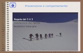 Scuola Interregionale di Alpinismo e Sci Alpinismo – L.P.V. Prevenzione e comportamento Regola del 3 X 3 Valutazione del rischio Bollettino Valanghe.