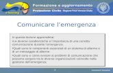 Comunicare l’emergenza a cura di D. Bellè Laboratorio e-Learning (LabeL) Università di Udine 1 In questa lezione apprenderai: Le diverse caratteristiche.