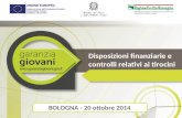 Disposizioni finanziarie e controlli relativi ai tirocini BOLOGNA - 20 ottobre 2014.