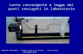 Lente convergente e legge dei punti coniugati in laboratorio Mirella Rafanelli – Scuola estiva di fisica - Lecce 10-11 settembre 2014.