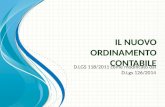 I L NUOVO ORDINAMENTO CONTABILE D.LGS 118/2011 come modificato dal D.Lgs 126/2014.