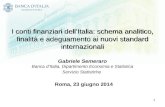 1 I conti finanziari dell’Italia: schema analitico, finalità e adeguamento ai nuovi standard internazionali Roma, 23 giugno 2014 Gabriele Semeraro Banca.